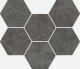 Charme Evo Antracite Mosaico Hexagon 25x29 cm