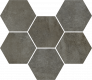 Expo Dark Mosaico Hexagon 25x29 cm